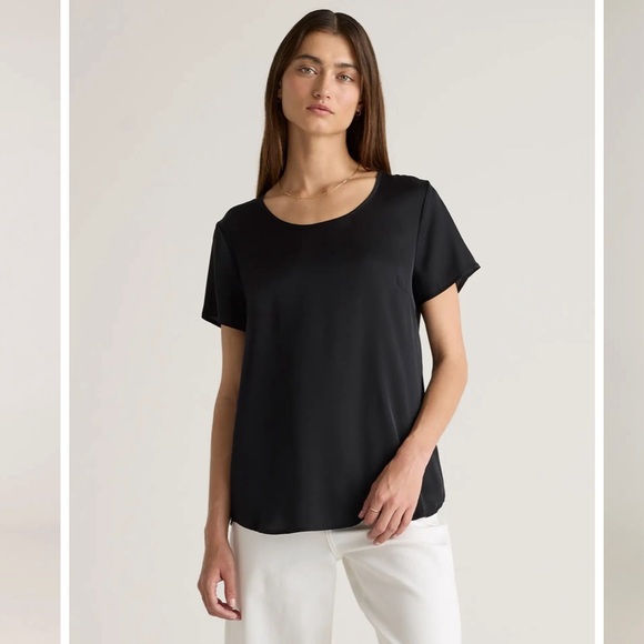 Quince washable silk tee, medium - Picture 1 of 6